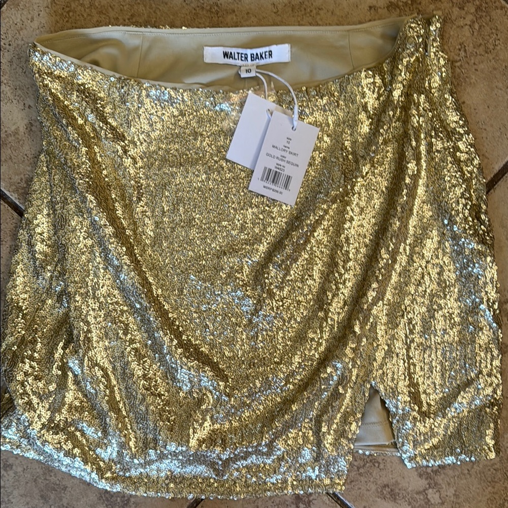 Walter Baker Gold Sequin Women's Top